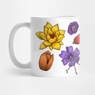 COLORFUL flower hand drawn Mug